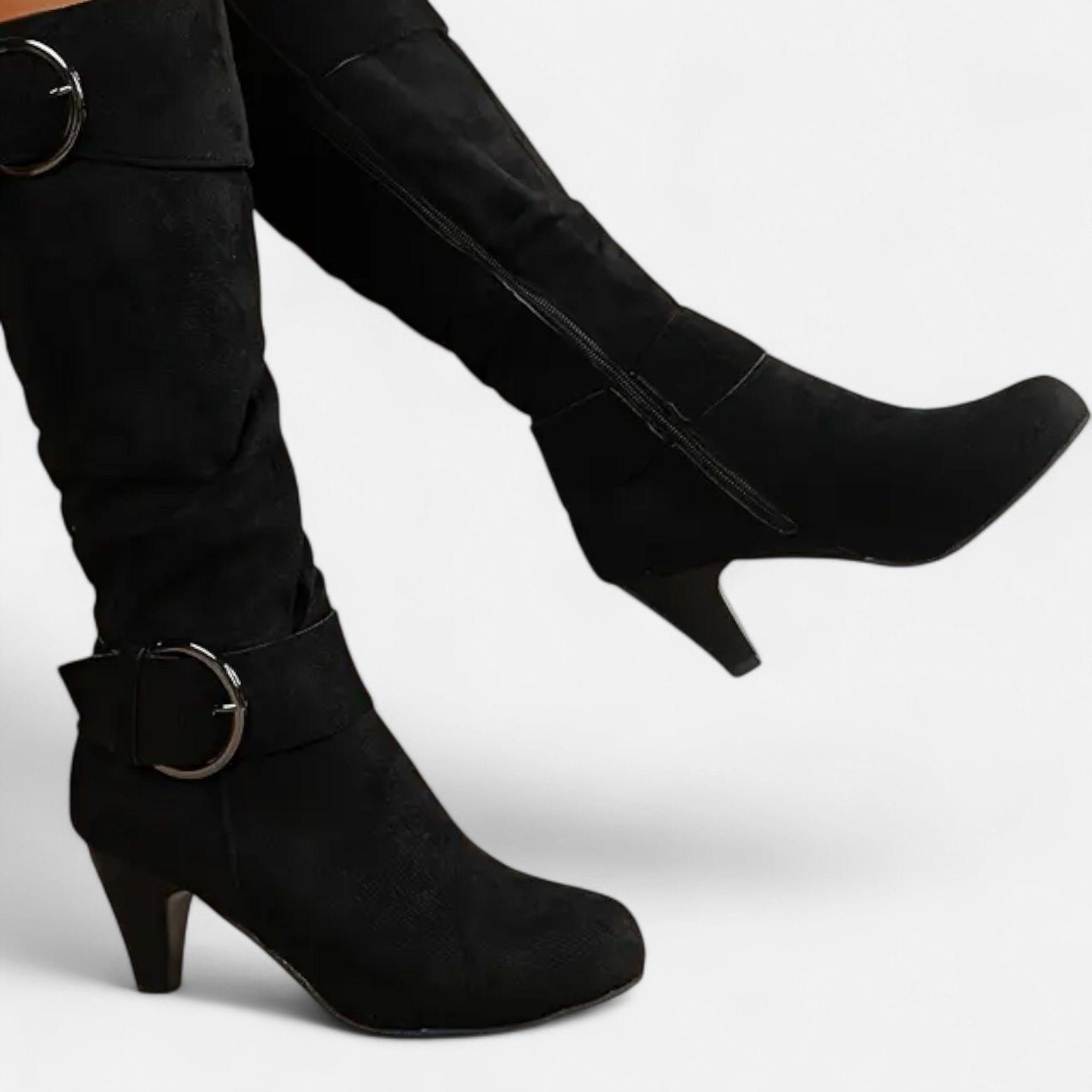 Zeyliah | Women’s Mid-Calf Boots with Buckle Strap