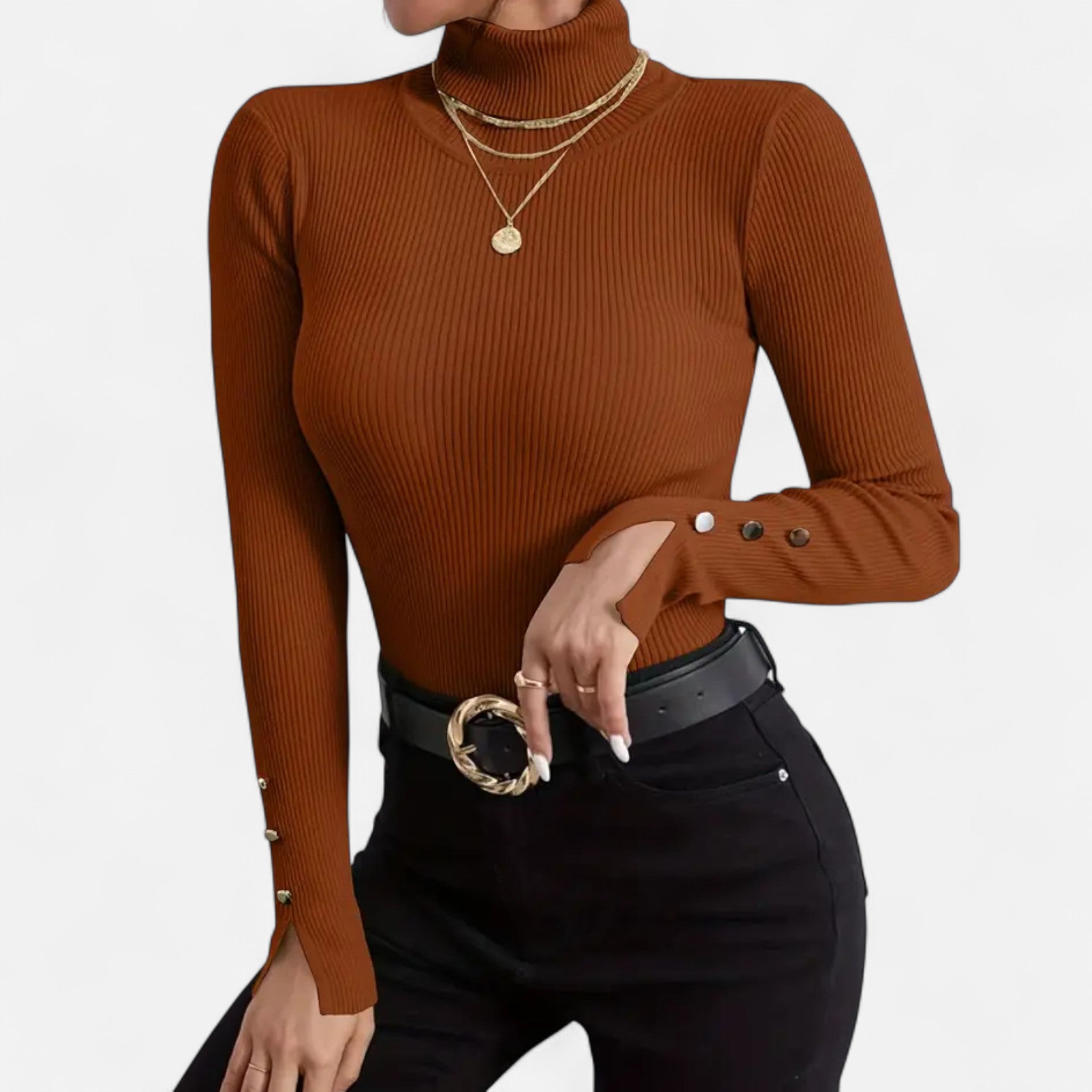 Zeyliah | Women’s Pullover Sweater with Turtleneck