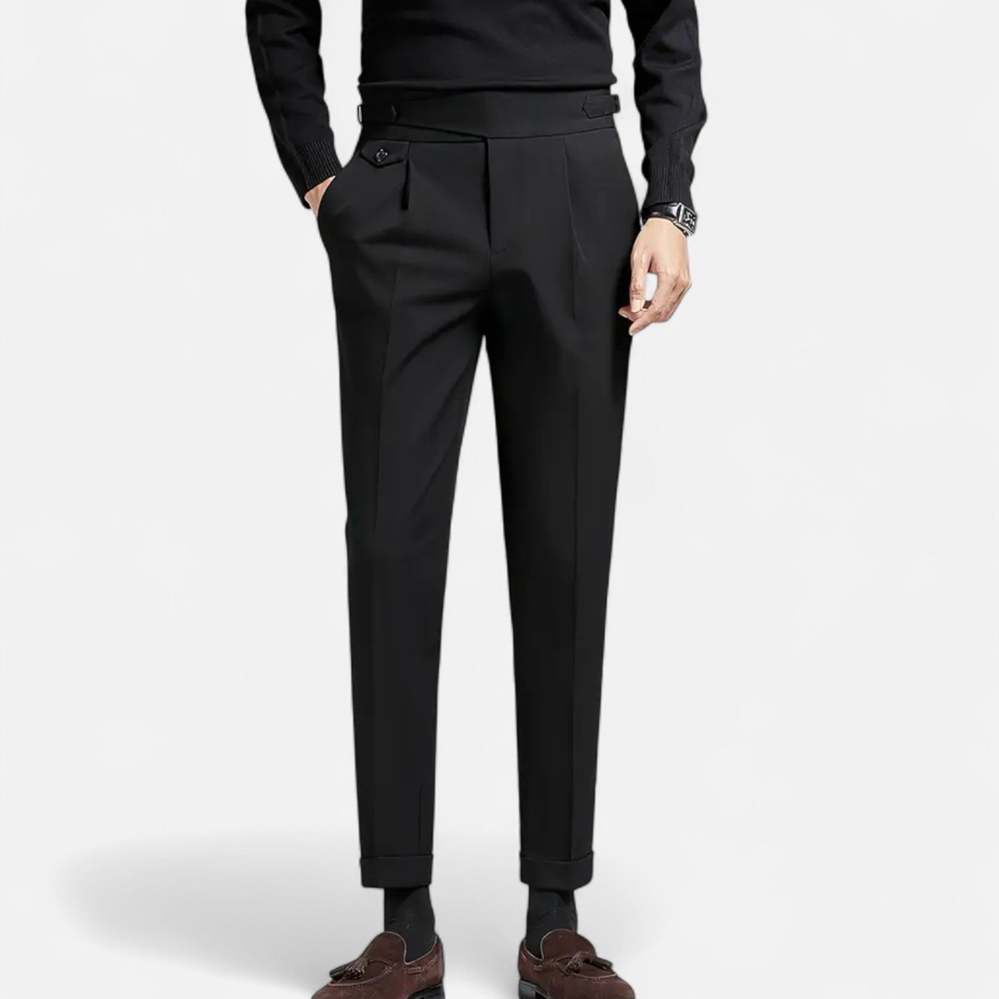 Zeyliah | Men’s Business Casual Trousers with Pleated Front Design