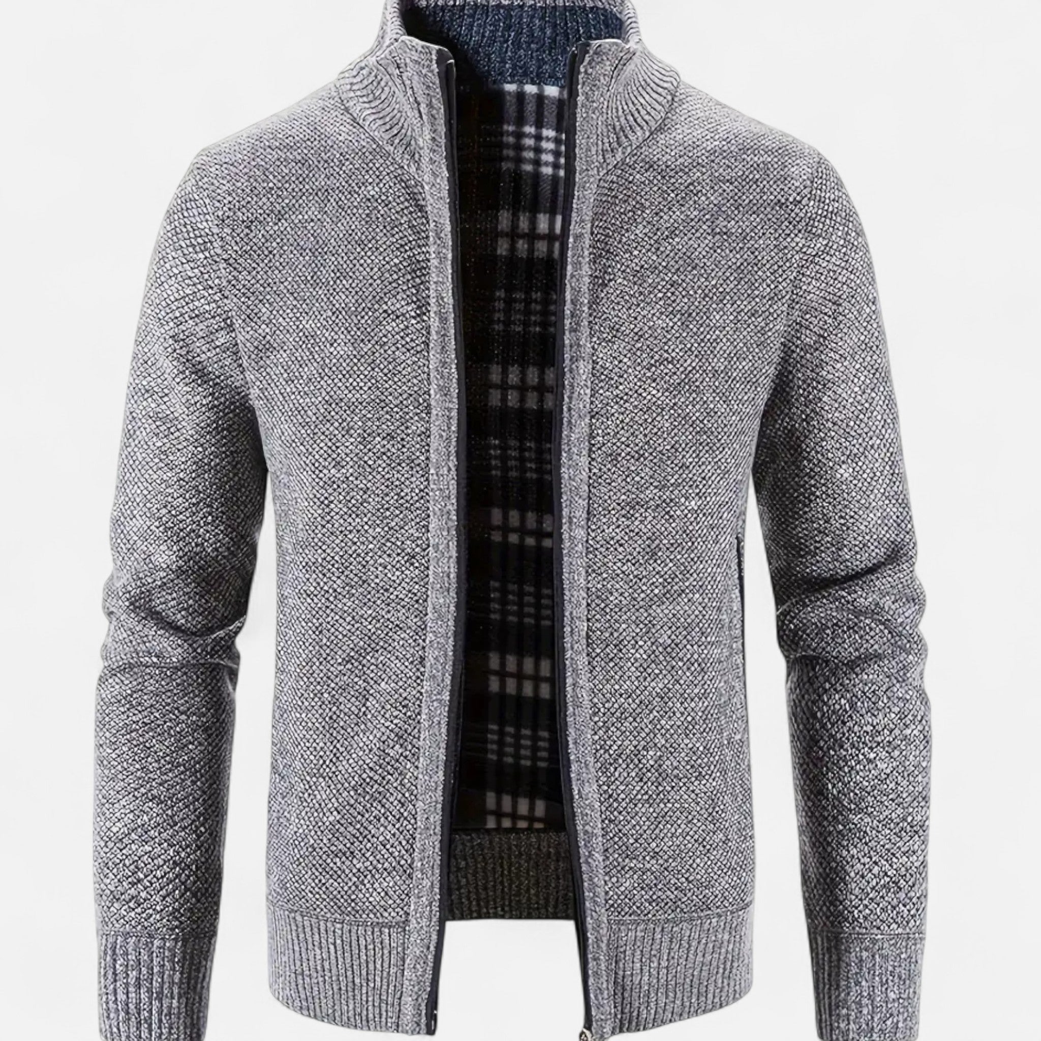 Zeyliah | Men’s Zip-Up Knit Sweater