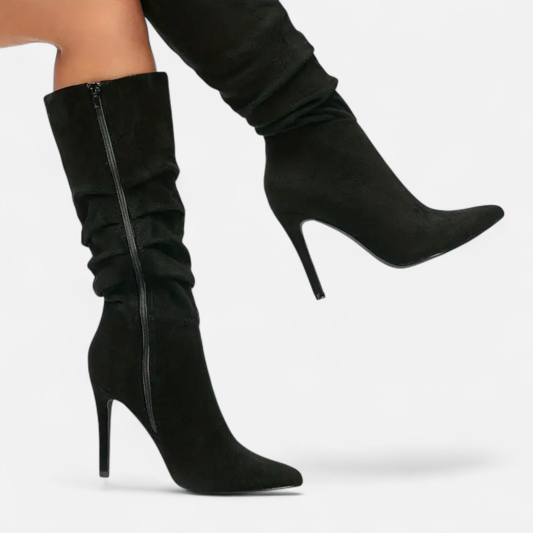 Zeyliah | Women’s Stiletto Knee-High Boots with Zipper