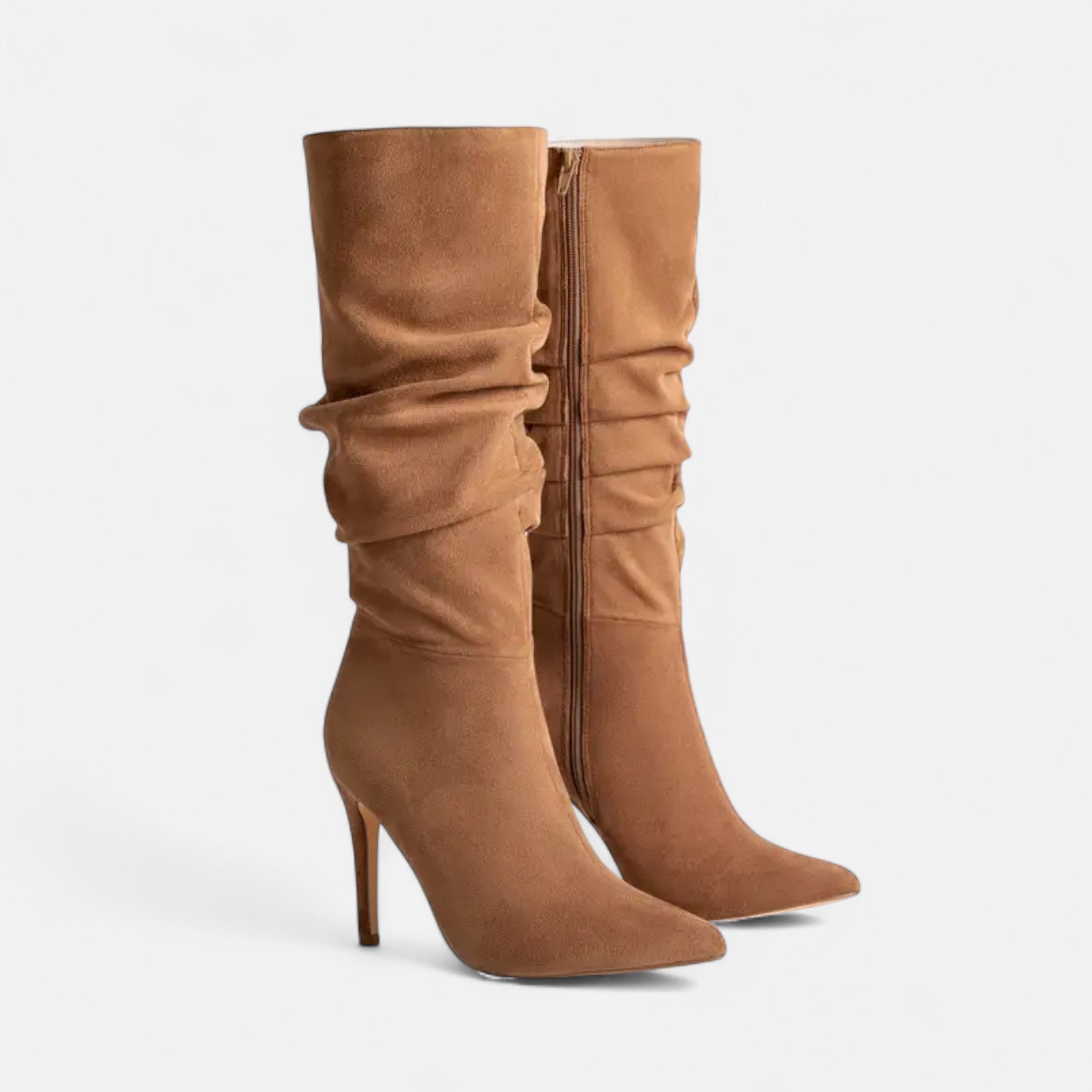 Zeyliah | Women’s Stiletto Knee-High Boots with Zipper