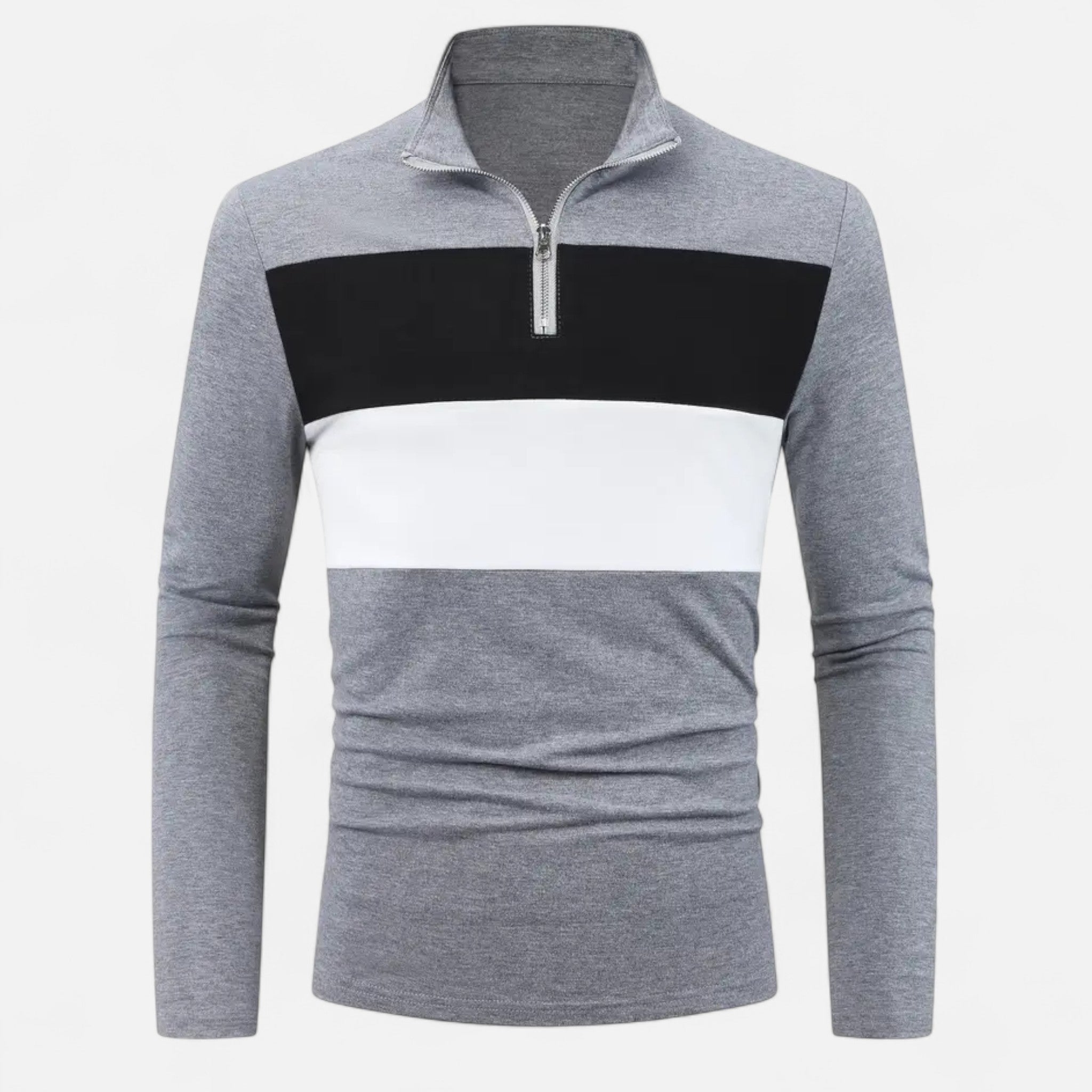 Zeyliah | Men’s Half-Zip Colour Block Shirt