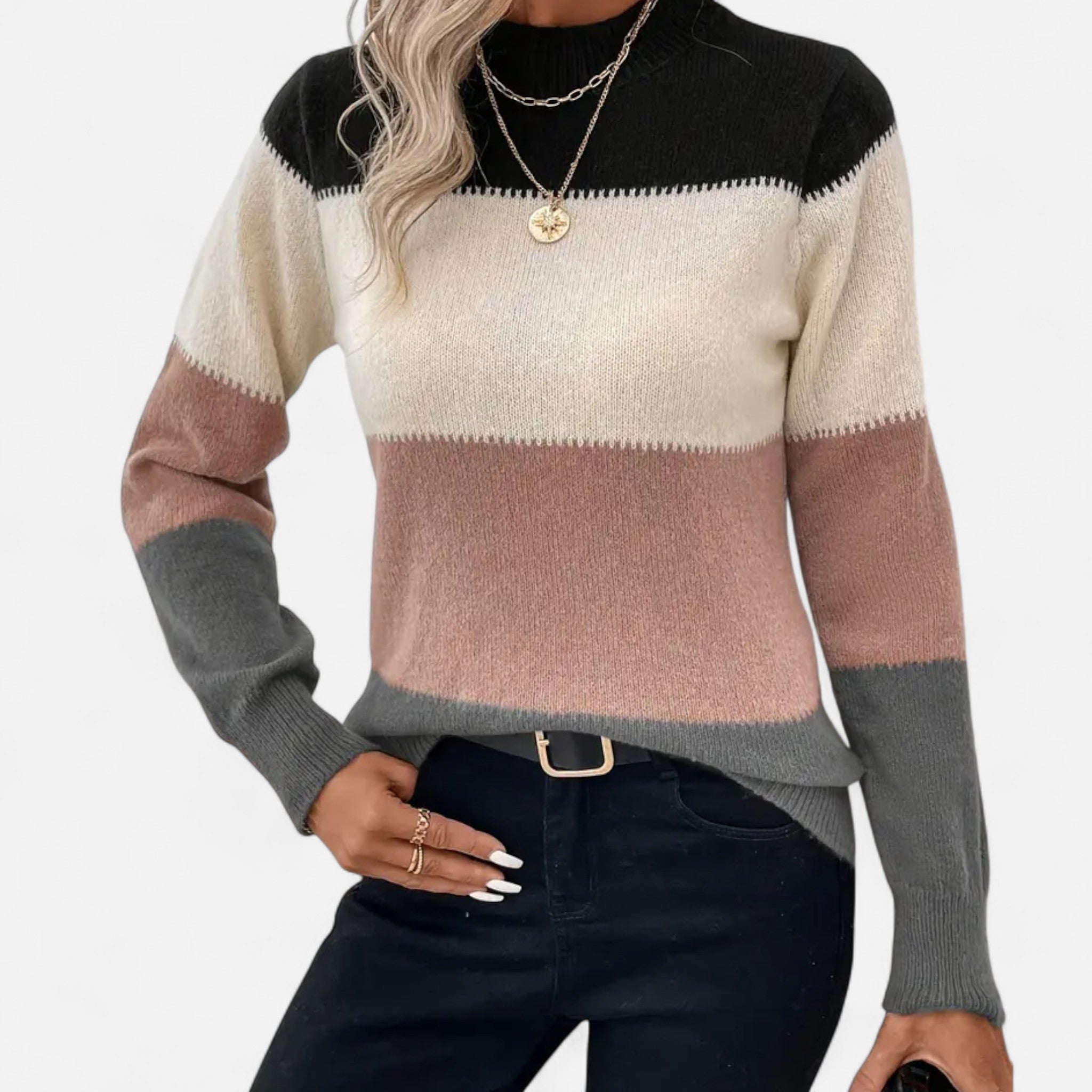 Zeyliah | Women’s Pullover Sweater with Mock Neck
