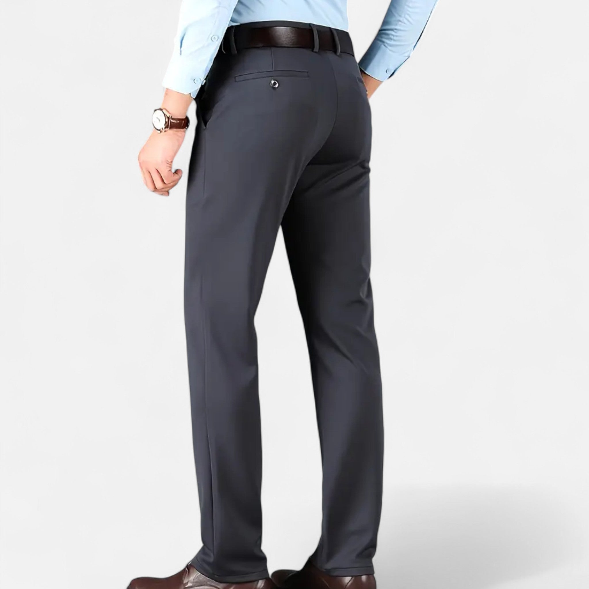 Zeyliah | Men’s Stretch Dress Trousers with Crown Detail